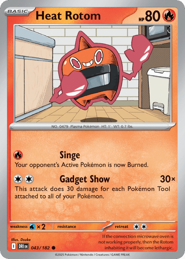 43/182 Heat Rotom Common Destined Rivals