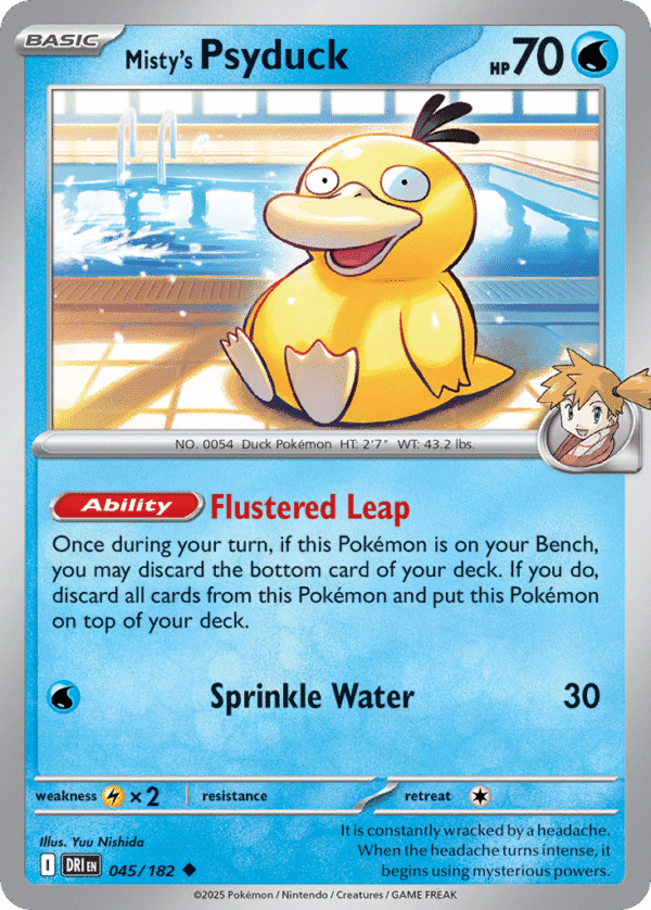 45/182 Misty's Psyduck Uncommon Destined Rivals