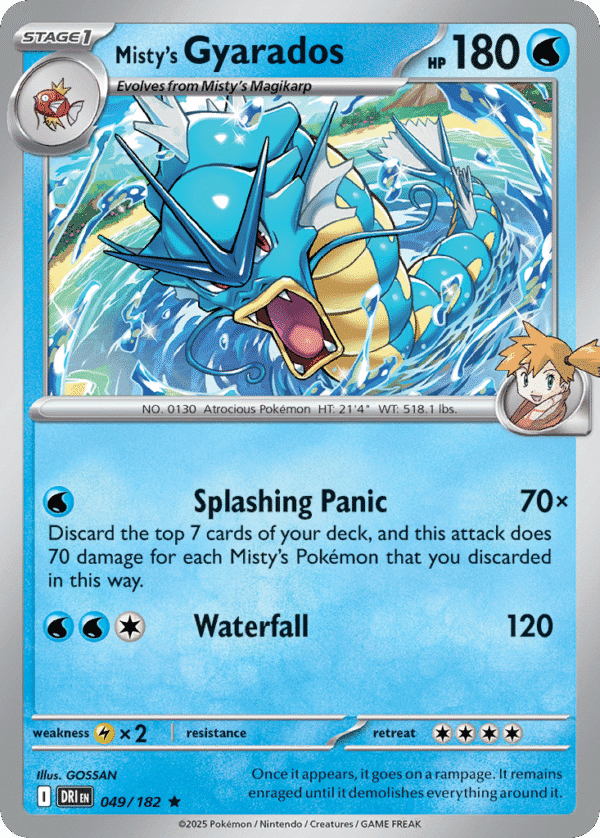 49/182 Misty's Gyarados Rare Destined Rivals