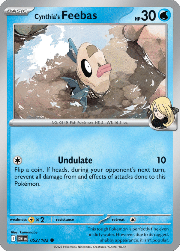 52/182 Cynthia's Feebas Common Destined Rivals