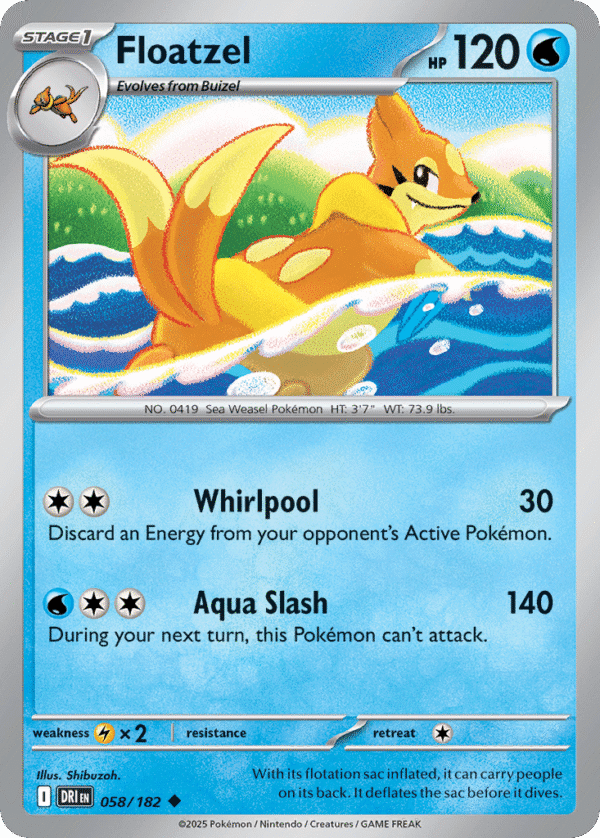 58/182 Floatzel Uncommon Destined Rivals