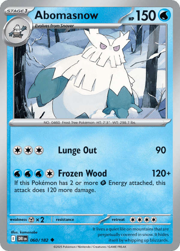 60/182 Abomasnow Uncommon Destined Rivals