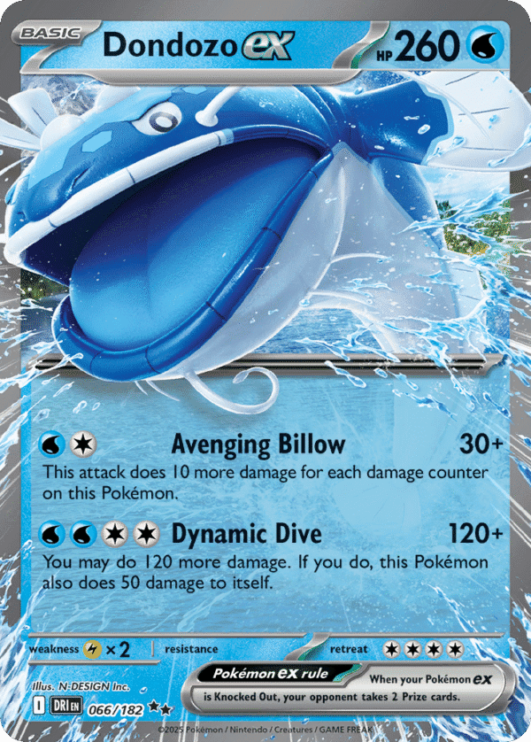 66/182 Dondozo ex Double Rare Destined Rivals