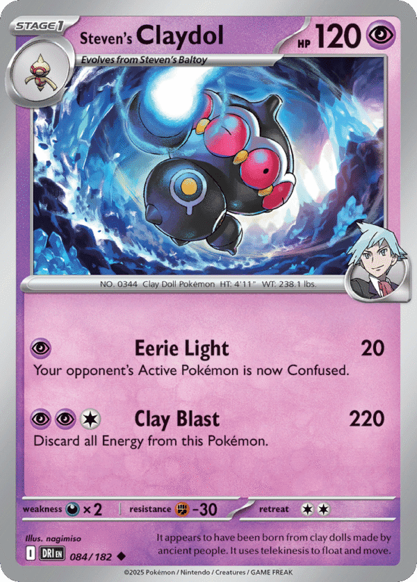 84/182 Steven's Claydol Uncommon Destined Rivals