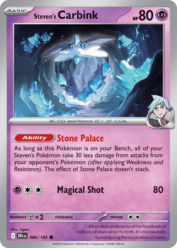 86/182 Steven's Carbink Common Destined Rivals