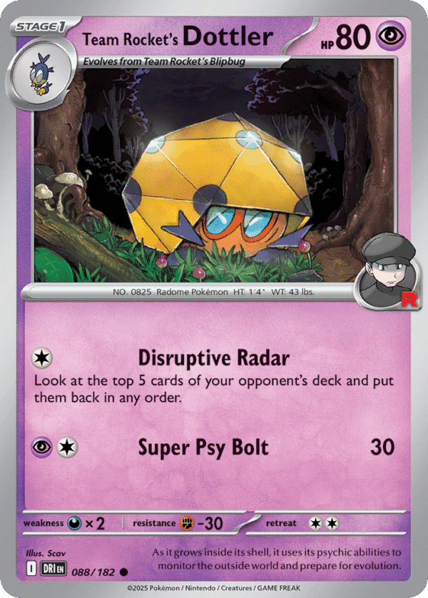 88/182 Team Rocket's Dottler Common Destined Rivals