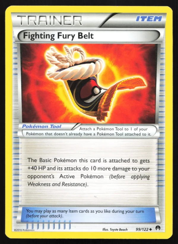 99 Fighting Fury Belt Uncommon BREAKpoint Lightly Played