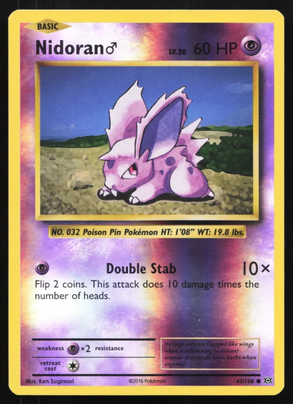 43 Nidoran♂ Common Evolutions Lightly Played