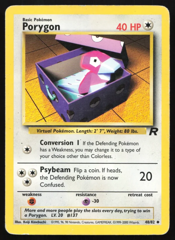 48 Porygon Uncommon Team Rocket Heavily Played