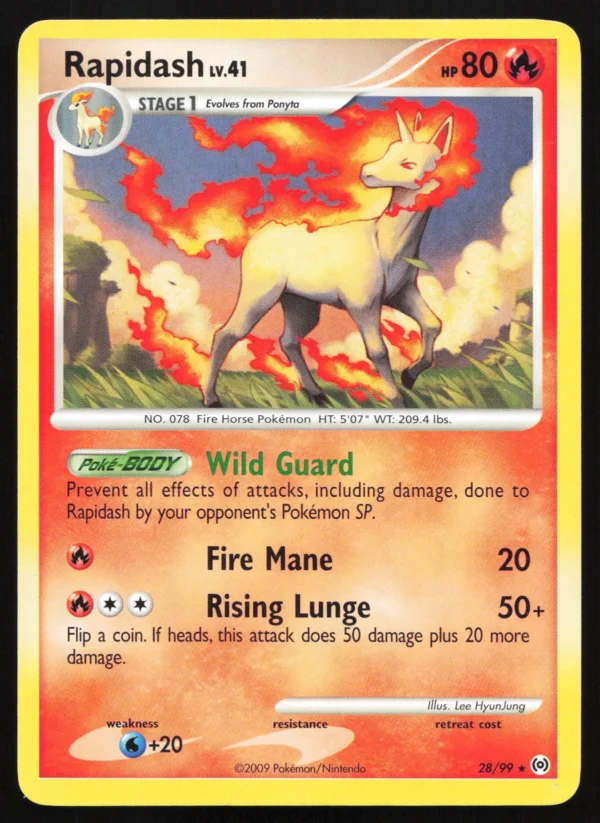28 Rapidash Rare Arceus Lightly Played