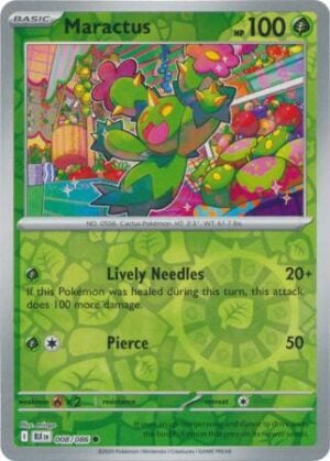 8/86 Maractus Common Black Bolt Reverse Holo