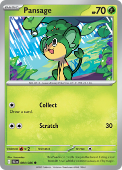 4/86 Pansage Common Black Bolt