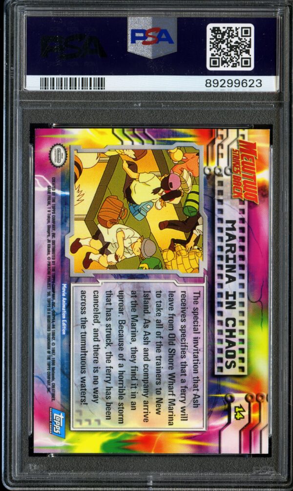 Movie Edition Marina/Chaos-Rainbow Foil #14 Nm-Mt 8 1999 Topps Pokemon PSA - Image 2