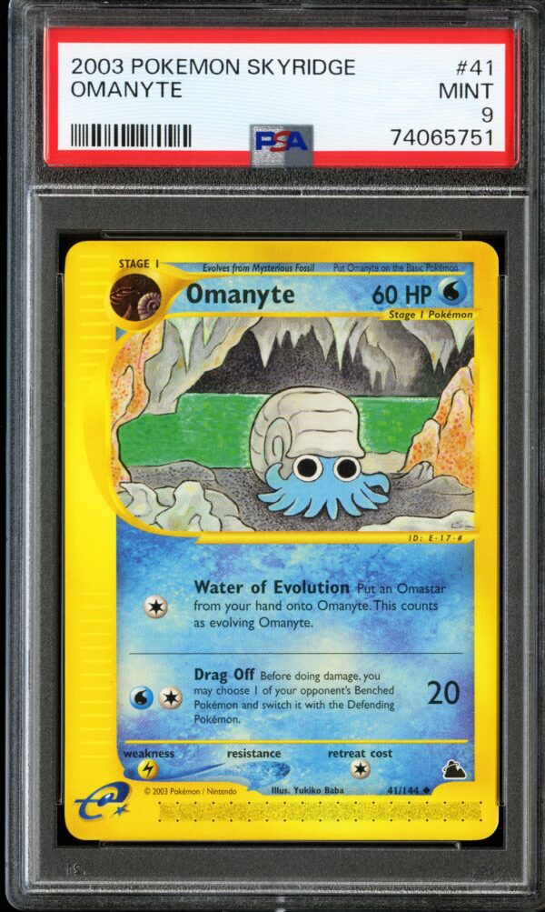 Omanyte 2003 Pokemon Skyridge Mint 9