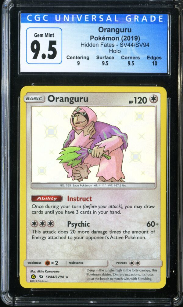 Oranguru Hidden Fates - SV44/SV94 Holo GEM MINT 9.5 Pokemon (2019) CGC