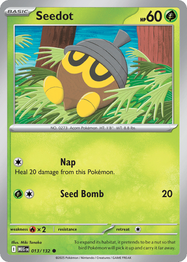 13/132 Seedot Common Mega Evolution
