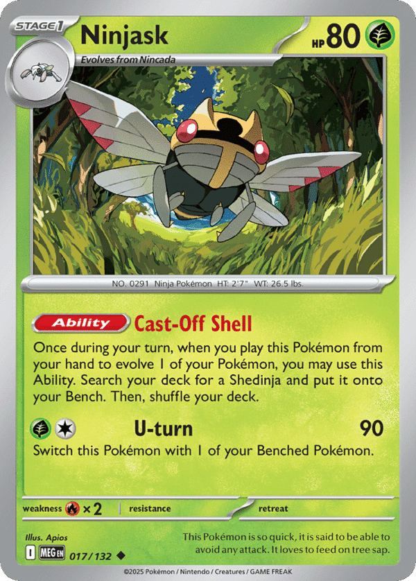 17/132 Ninjask Uncommon Mega Evolution