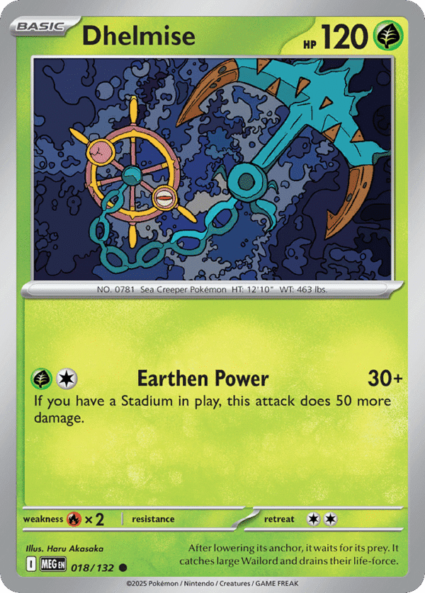 18/132 Dhelmise Common Mega Evolution