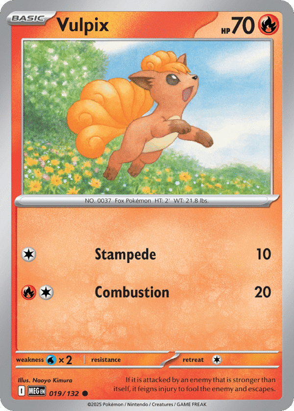 19/132 Vulpix Common Mega Evolution