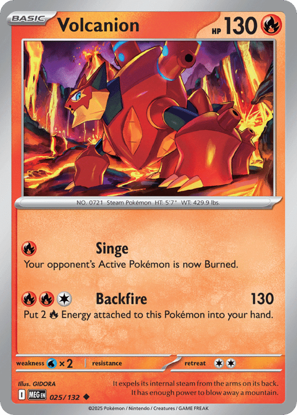 25/132 Volcanion Uncommon Mega Evolution