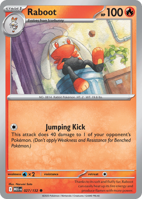 27/132 Raboot Common Mega Evolution
