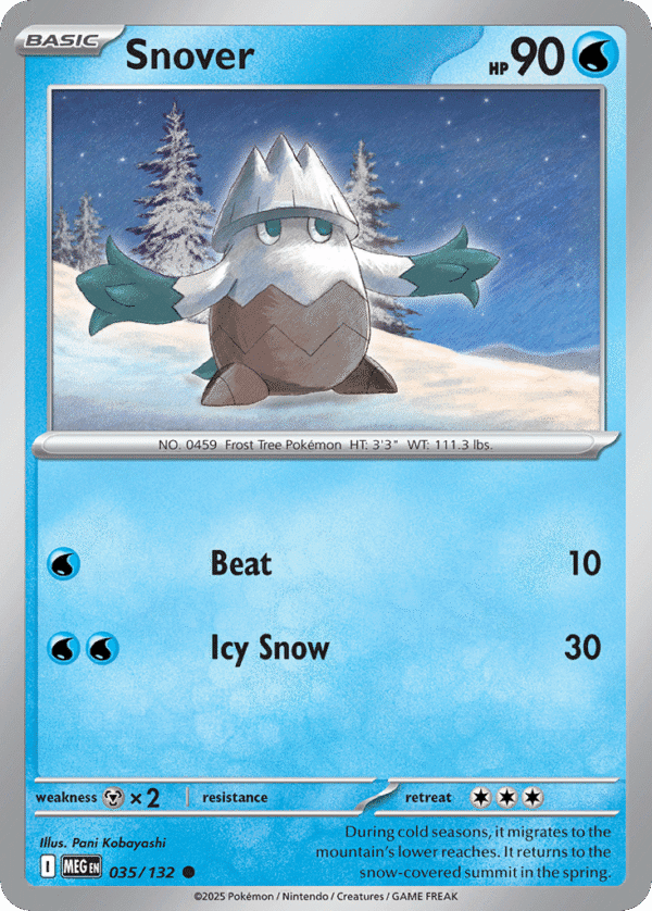 35/132 Snover Common Mega Evolution