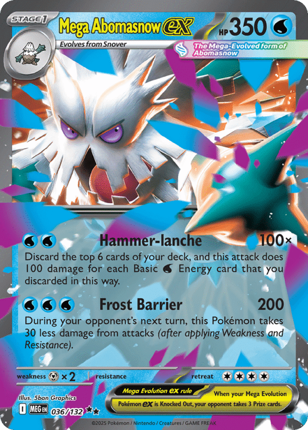 36/132 Mega Abomasnow ex Double Rare Mega Evolution