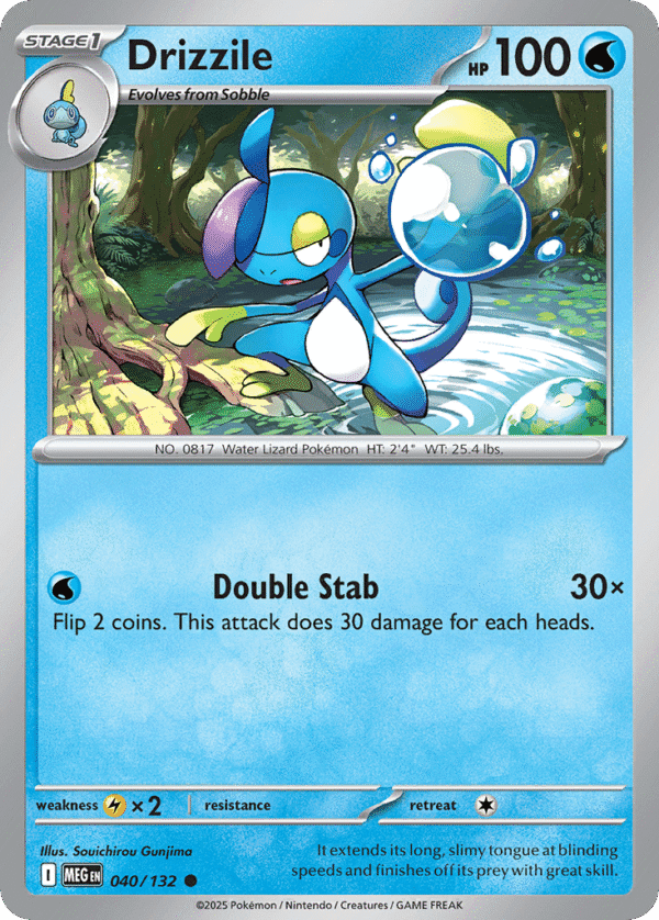 40/132 Drizzile Common Mega Evolution