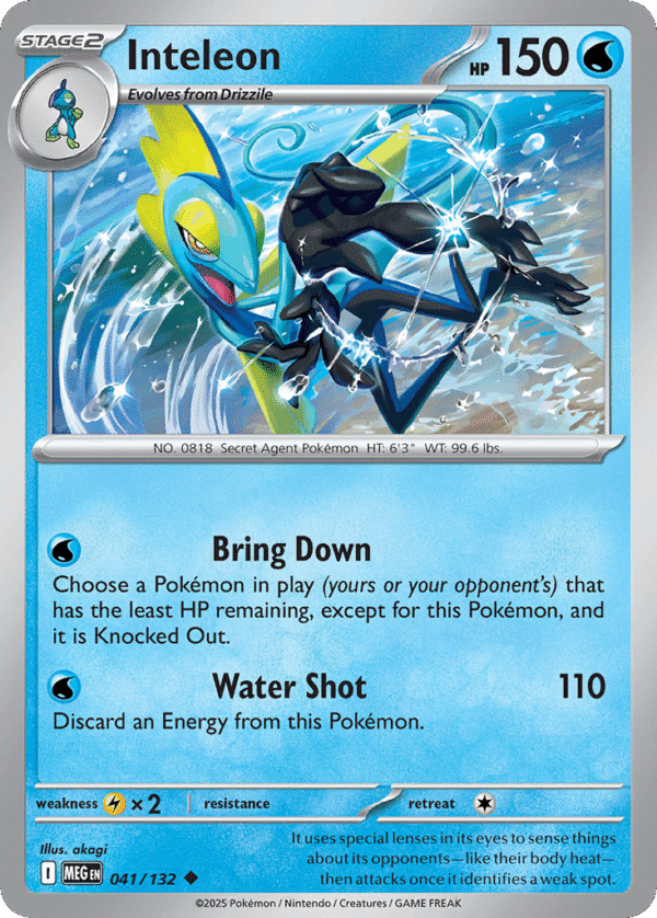 41/132 Inteleon Uncommon Mega Evolution