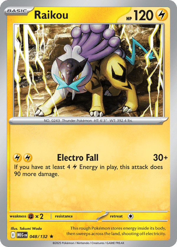 48/132 Raikou Rare Mega Evolution