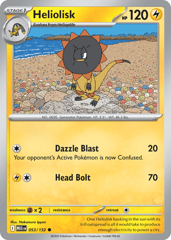 53/132 Heliolisk Common Mega Evolution