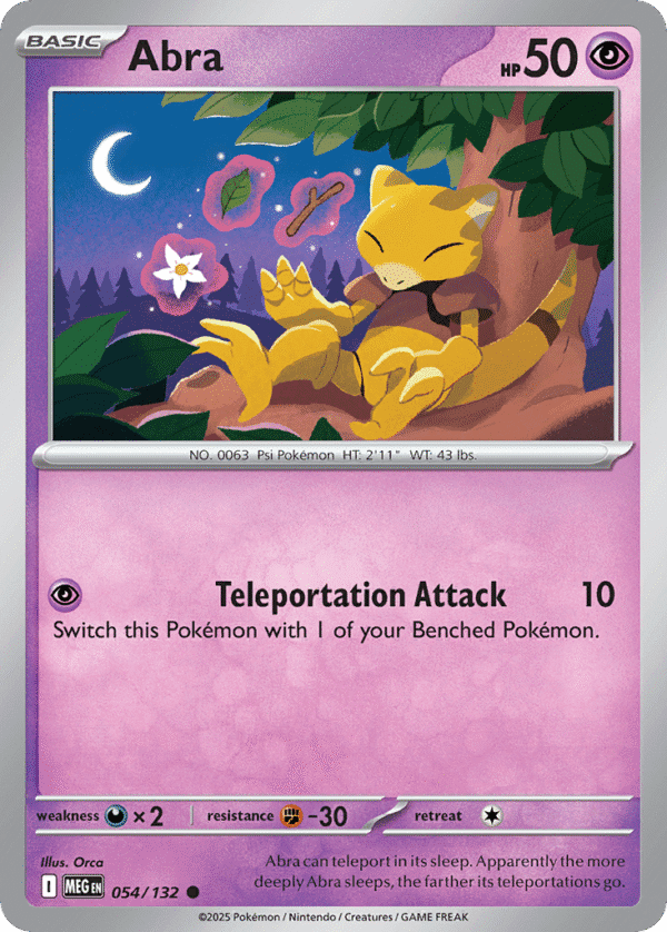 54/132 Abra Common Mega Evolution
