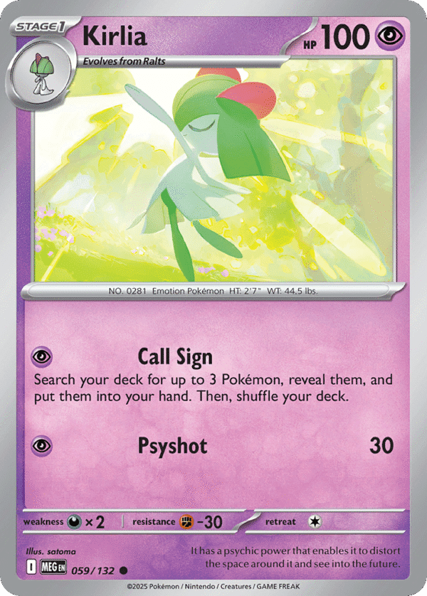 59/132 Kirlia Common Mega Evolution