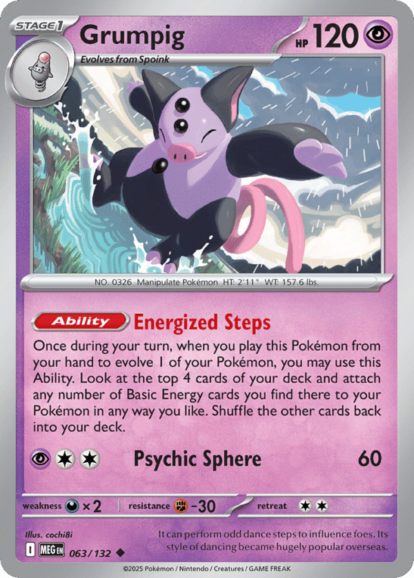 63/132 Grumpig Uncommon Mega Evolution