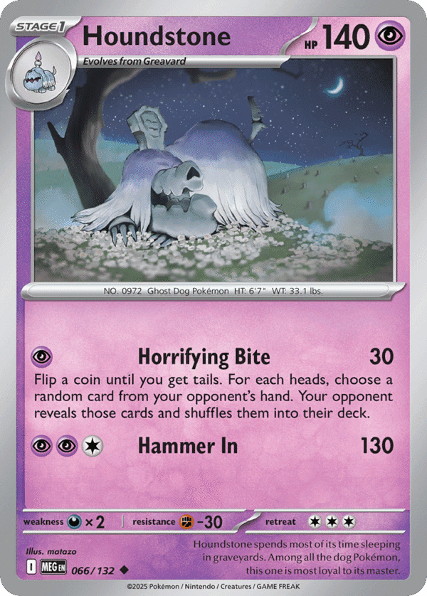 66/132 Houndstone Uncommon Mega Evolution