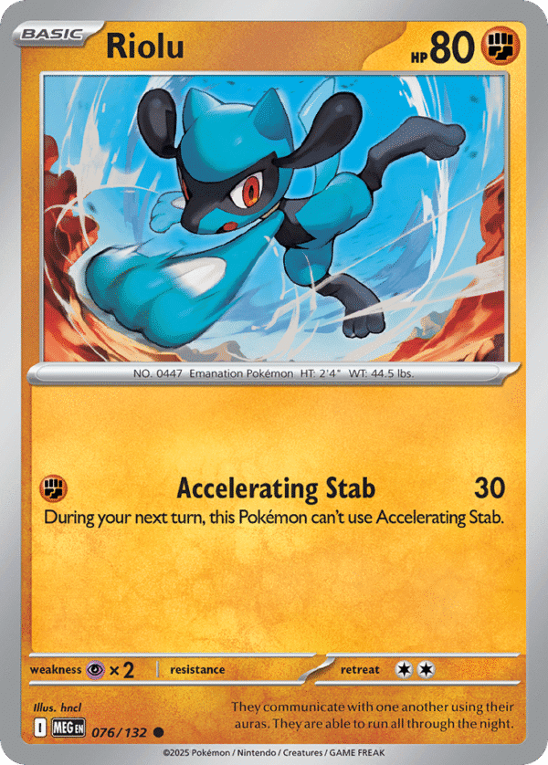 76/132 Riolu Common Mega Evolution