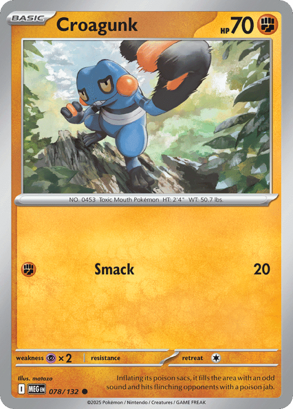 78/132 Croagunk Common Mega Evolution