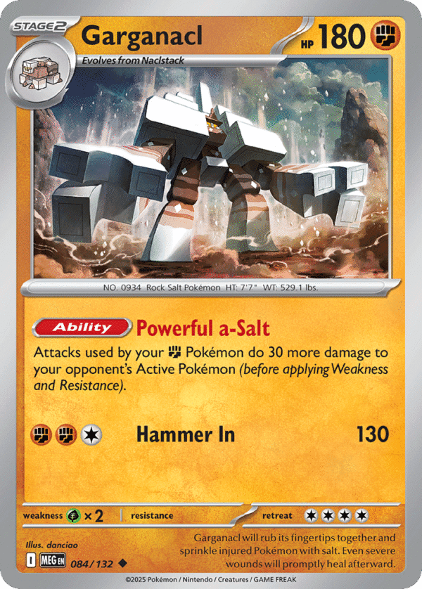 84/132 Garganacl Uncommon Mega Evolution