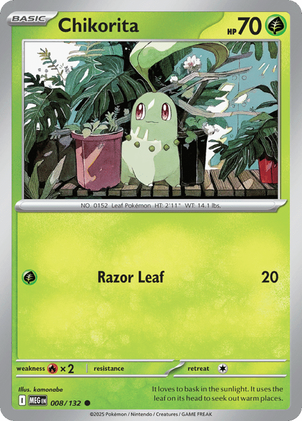 8/132 Chikorita Common Mega Evolution