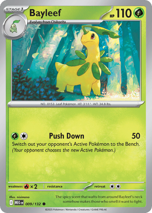 9/132 Bayleef Common Mega Evolution